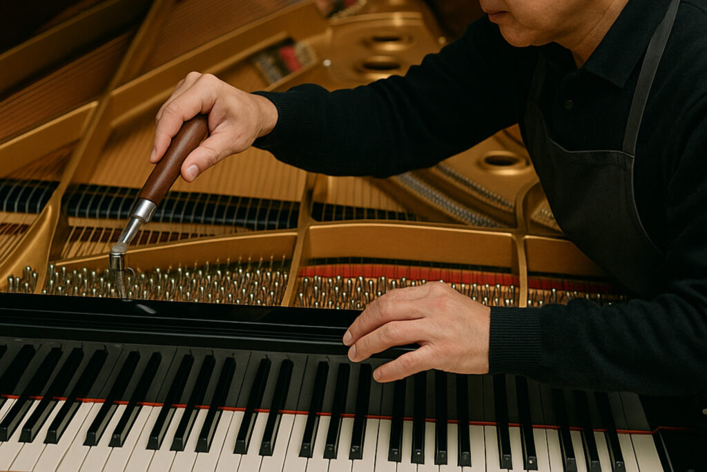 調律している様子