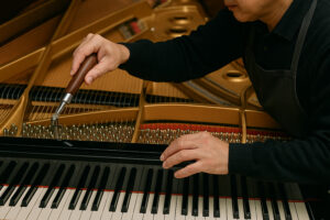 調律している様子